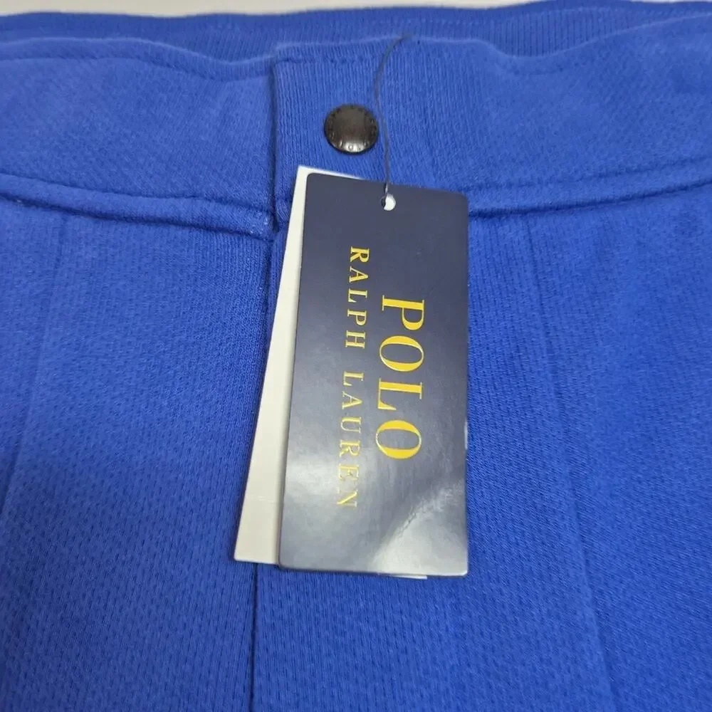 Polo Ralph Lauren Expedition Terry Shorts Men’s Size Large Blue Drawstring (54)